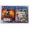 Image 1 : PS4 Rockstar Game Lot x2 - GTA 5 & Red Dead Redemption 2