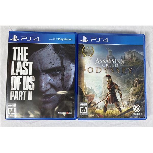 PS4 Game Lot x2 - Last of Us 2 & Odyssey
