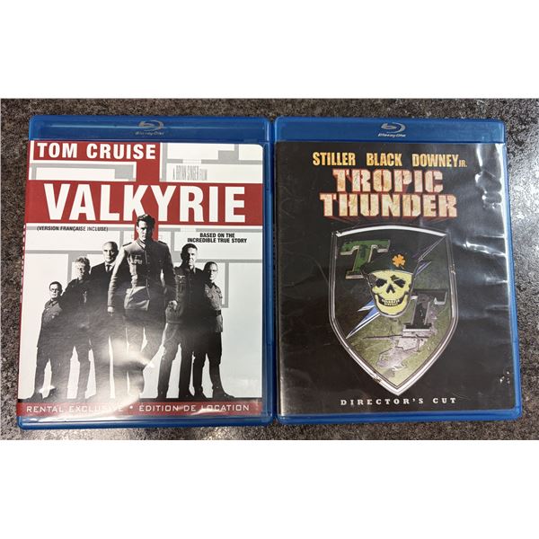 BLU-Ray DVD Movie Lot - Tropic Thunder & Valkyrie