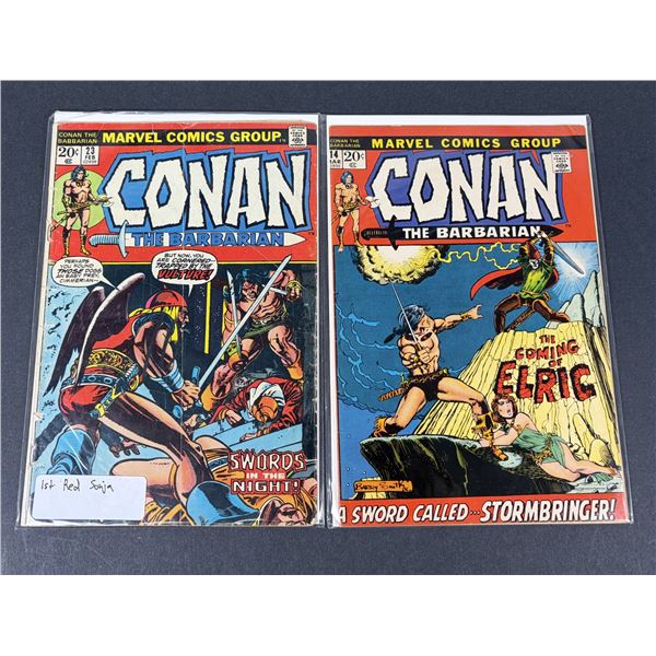 Conan 14 & 23 Comics - Red Sonja & Elric 1972