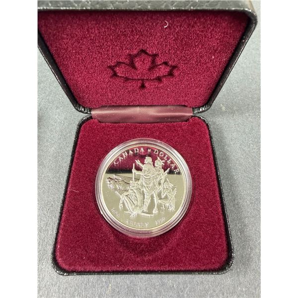 1990 Canadian Silver Dollar with Case - Kelsey