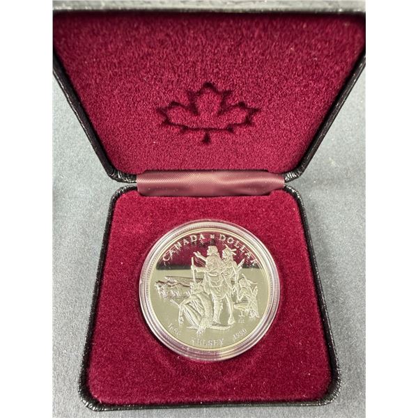 1990 Canadian Silver Dollar with Case - Kelsey