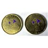 Image 1 : x2 Canadian COLOR Loonies - Oscar Peterson 2022