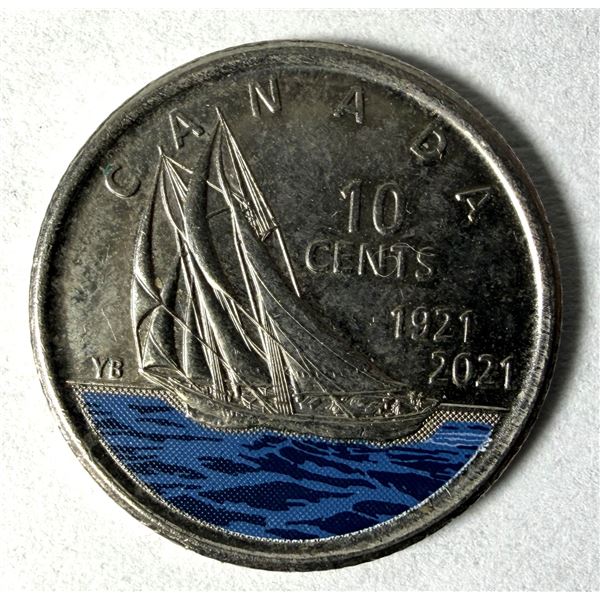 Canadian COLOR Dime - 2021 Schooner