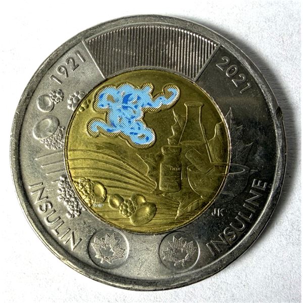 Canadian COLOR Twoonie - 2021 Insulin