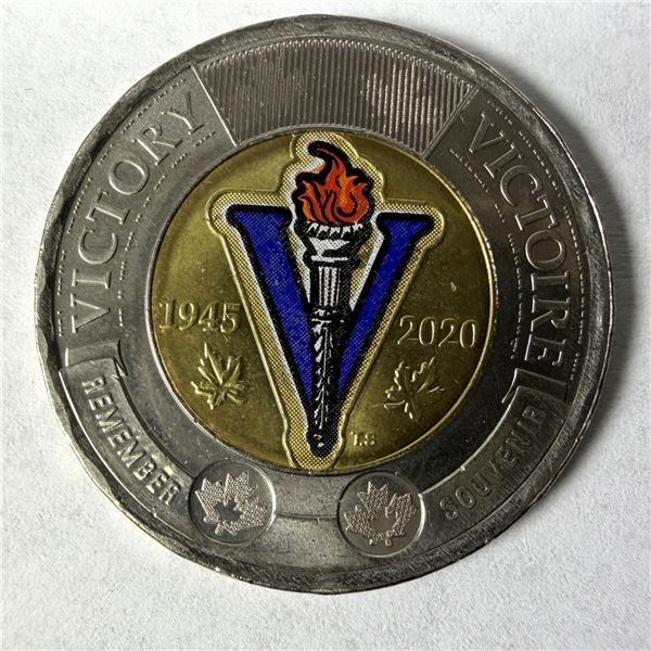 Canadian COLOR Twoonie - 2020 Victory