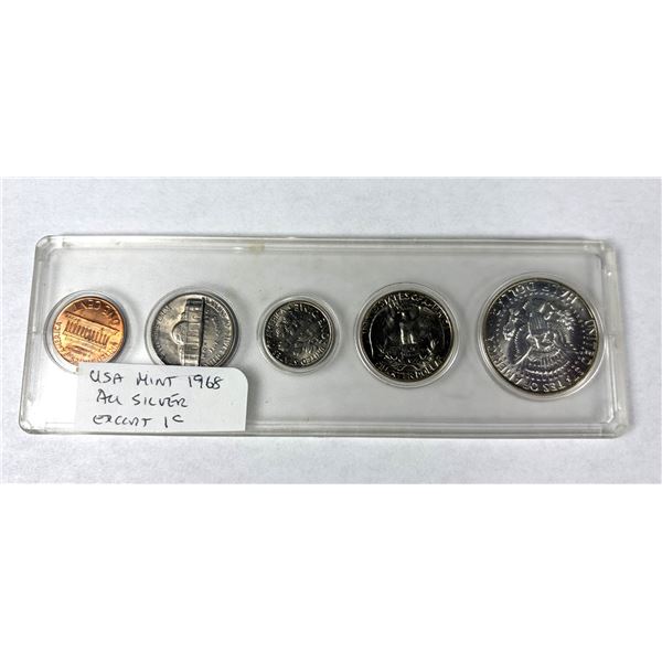 1968 USA Coins Set x5 - Silver