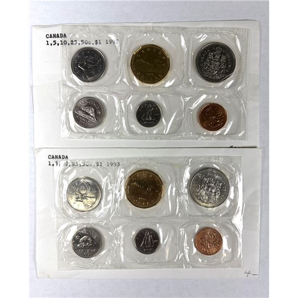 x2 Canadian Coin Sets - 1993