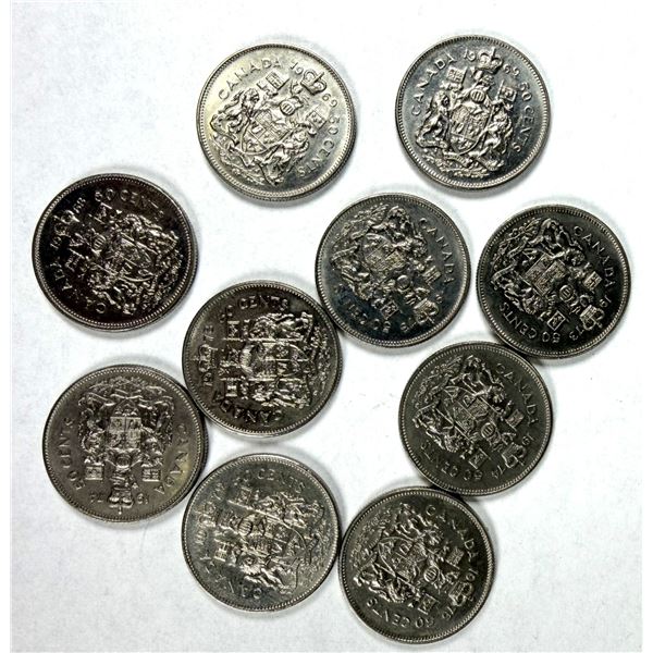 Canadian Quarter LOT x10 - 1968-79