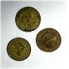 Image 2 : 1961-65 South Africa 1/2 Cent Coins x3