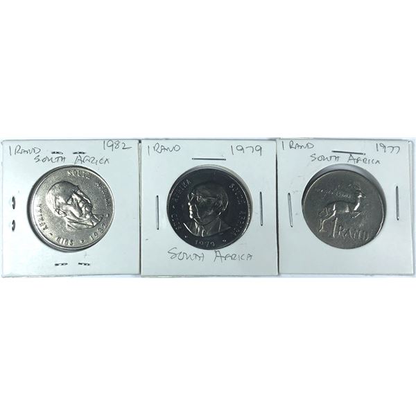 1 Rand South Africa Coins x3 - 1977-82