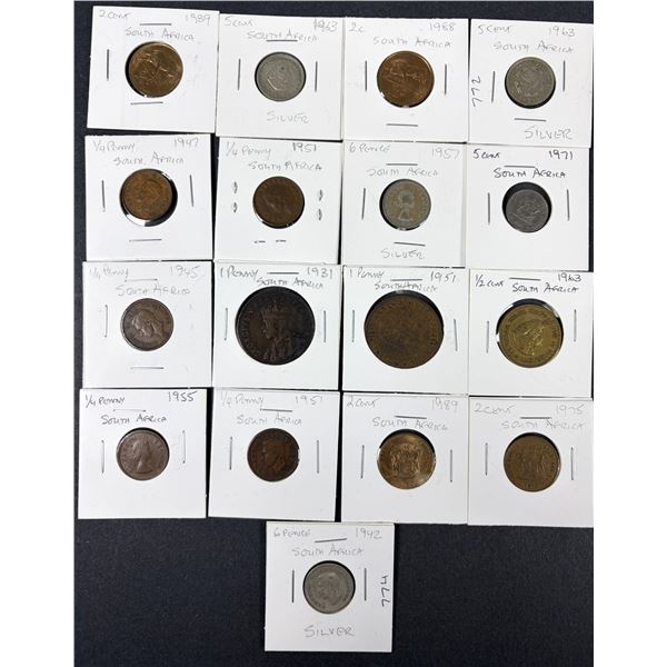 South Africa Coin LOT x 17 - 1931-89