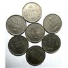 Image 1 : 1950-51 Belgian 1 Franc Coins x7
