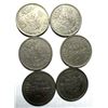 Image 1 : 1949-50 Belgian 1 Franc Coins x6