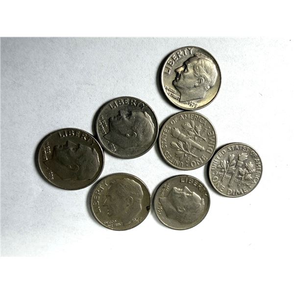 USA Dime Lot x7 - 1969-1979