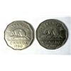 Image 1 : 1960 Canadian Nickels x2 - Bald Beaver
