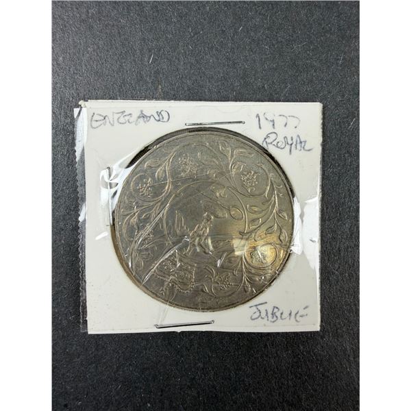 1977 England Royal Jubilee Coin - Elizabeth II