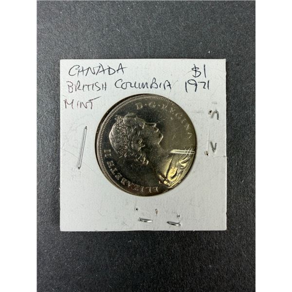 1971 BC Centennial Dollar Coin