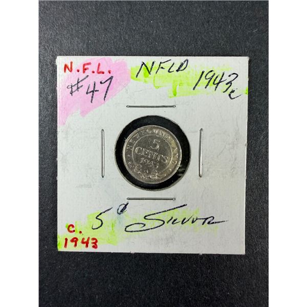 1943 Newfoundland Nicklel - SILVER