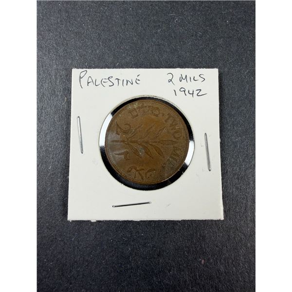 1942 Palestine 2 MILS Coin