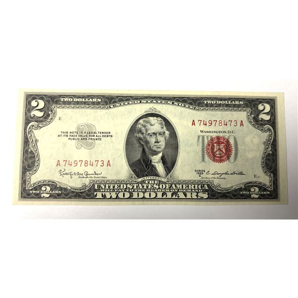 1953 USA Two Dollar Bill - Clean