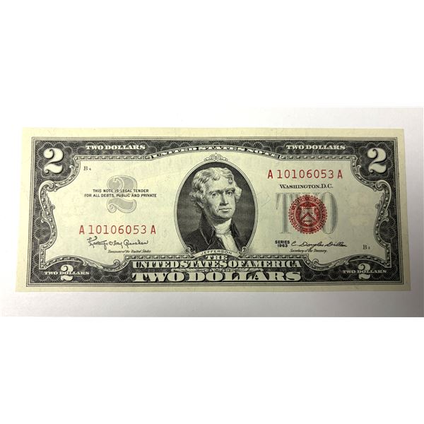 1963 USA Two Dollar Bill - Clean