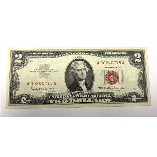 1963 USA Two Dollar Bill - Clean