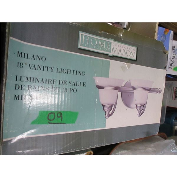 ESTATE:  MILANO 18" VANITY LIGHT FIXTURE IN ORIGINAL BOX