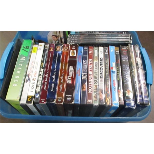 ESTATE:  TOTE C/W ASSORTED DVD MOVIES