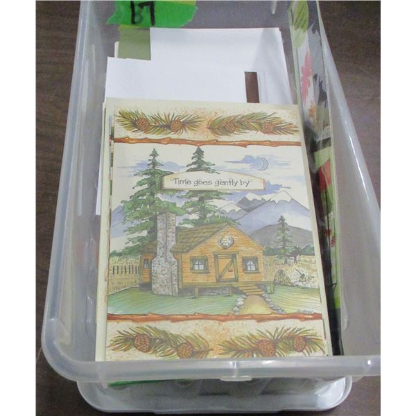 ESTATE:  TOTE C/W ASSORTED GREETING CARDS