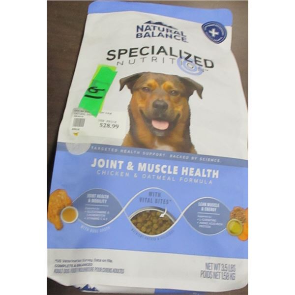 ESTATE:  NATURAL BALANCE DOG FOOD (3.5 LBS) - BAG