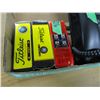 Image 2 : BOX C/W TELEPHONE, 3 BOXES OF GOLF BALLS, BITS, ETC