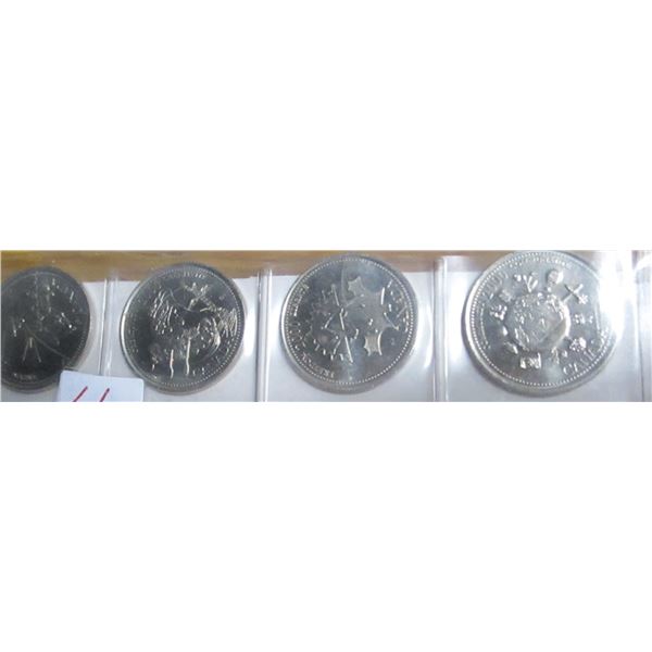 YEAR 2000 SEPTEMBER, OCTOBER, NOVEMBER & DECEMBER UNCIRCULATED CANADA QUARTER SET