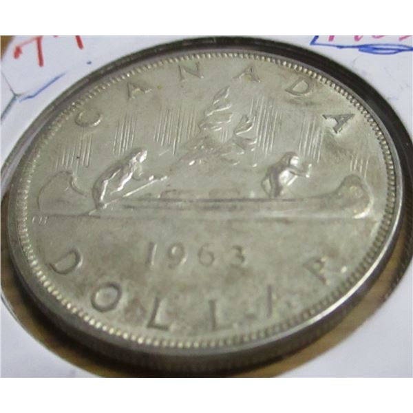 1963 CANADA SILVER DOLLAR