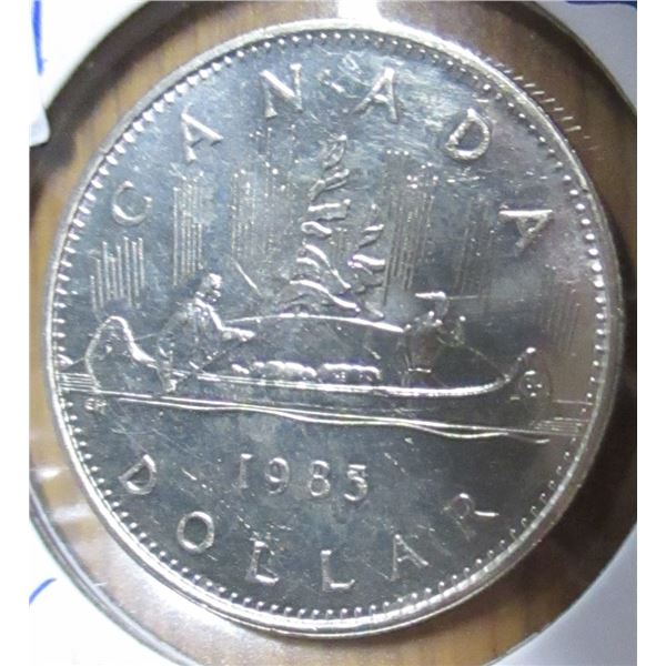 1985 UNCIRCULATED CANADA VOYAGER DOLLAR