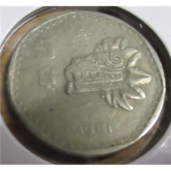 1981 MEXICO SILVER $5