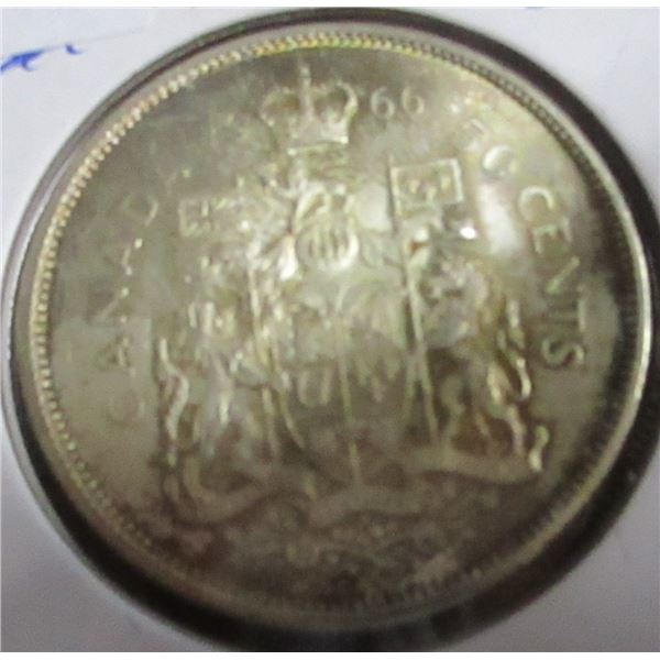 1966 CANADA SILVER HALF DOLLAR