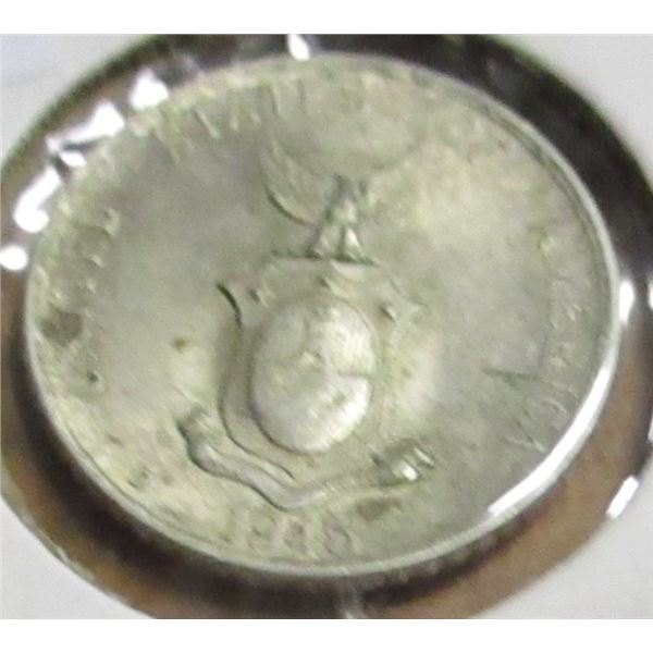 1945 PHILIPINES SILVER 10 CENTAVOS