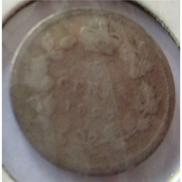 1897 CANADA VICTORIAN SILVER FIVE CENT