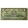 Image 1 : 1937 LEGAL TENDER KING GEORGE VI CANADA $1 BILL