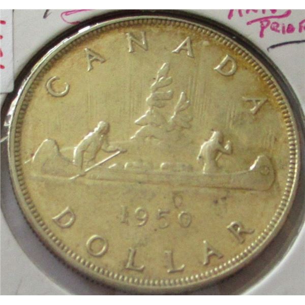 1950 ARN PRIOR (1 1/2 WATERLINE) SCARCE CANADA SILVER DOLLAR