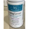 Image 2 : 6 CONTAINERS WOMENSENSE MAGSENSE MAGNESIUM BISGLYCINATE FORMULA. BERRY FLAVOUR. 400G PER CONTAINER. 