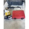Image 3 : PLASTIC TRAY OF ITEMS INCLUDING MILWAUKEE HEAVY DUTY HOLE SAW KIT, ROK BRAD NAILS, DEWALT BI METAL H