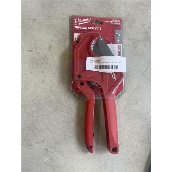 NEW MILWAUKEE 1-5/8 RATCHETING PIPE CUTTER