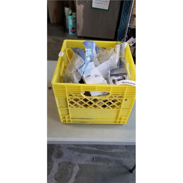 CRATE OF SHOP SUPPLIES AND ELECTRICAL