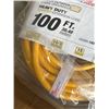 Image 4 : HEAVY DUTY 100 FOOT YELLOW EXTENSION CORD. 10AWG/3C