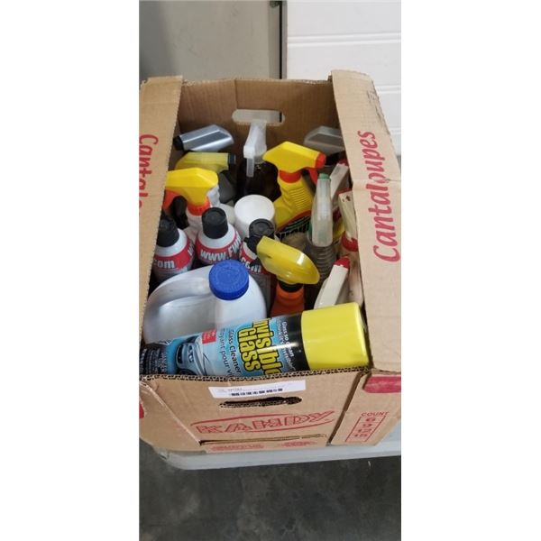 CASE OF ASSORTED SHOP FLUIDS AND CLEANING SUPPLY