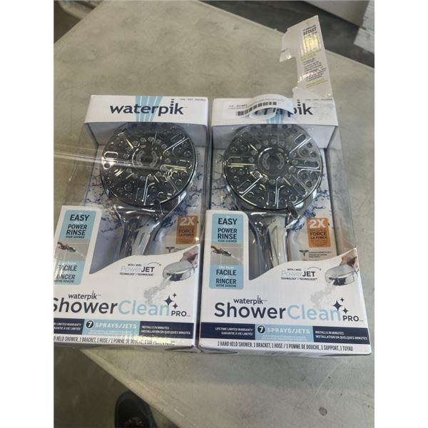 2 WATERPIK SHOWERCLEAN PRO SHOWER HEADS