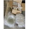 Image 1 : CASE OF FOG MACHINE GLASS TUBES AND NEW GLASS SERVING BOWLS