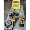 Image 1 : CRATE OF TOOLS INCLUDING POWERFIST DRILLS, 18V BATTERIES, POWER BAR